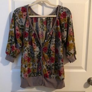 Forever 21 floral cardigan.